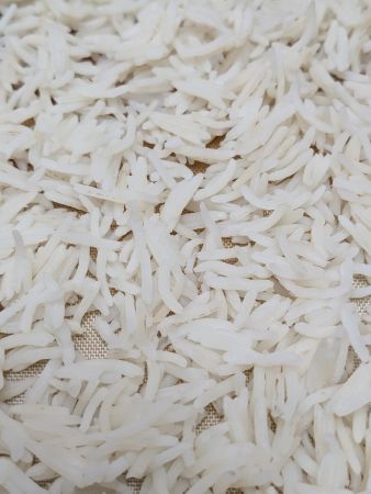 unrinsed rice from a plastic bag